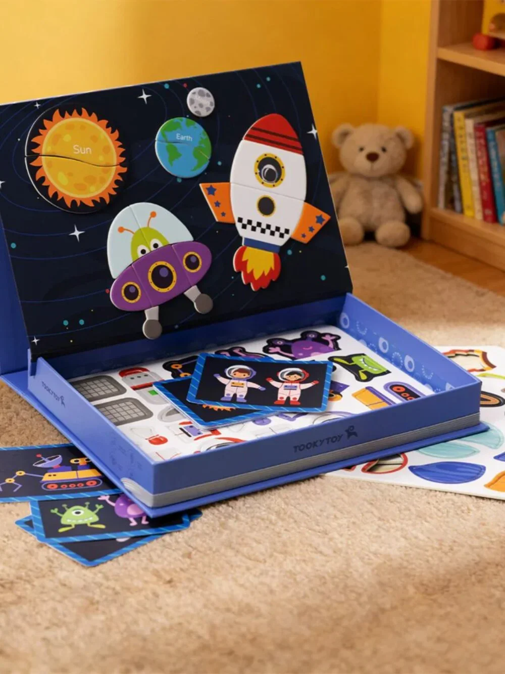 NEW Montessori Magnetic Space Puzzle STEM Travel Toy Kids Learning Game